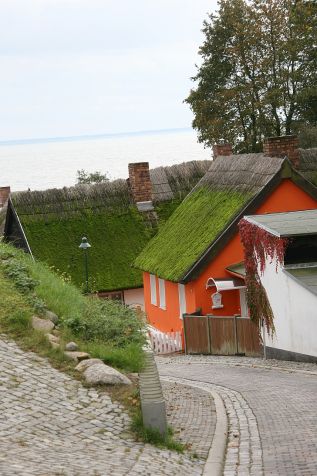 Pejzaż Kamminke - niemieckiej miejscowości w pobliżu Świnoujścia